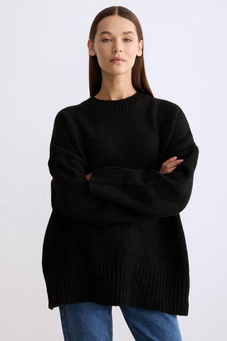 Женский уютный оверсайз свитер машинная вязка Одесса - изображение 1