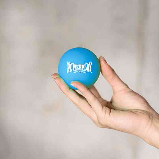 Масажний силіконовий м'яч PowerPlay PP-4354 Silicone Lacrosse Ball (6.3см.) Синій Каменское