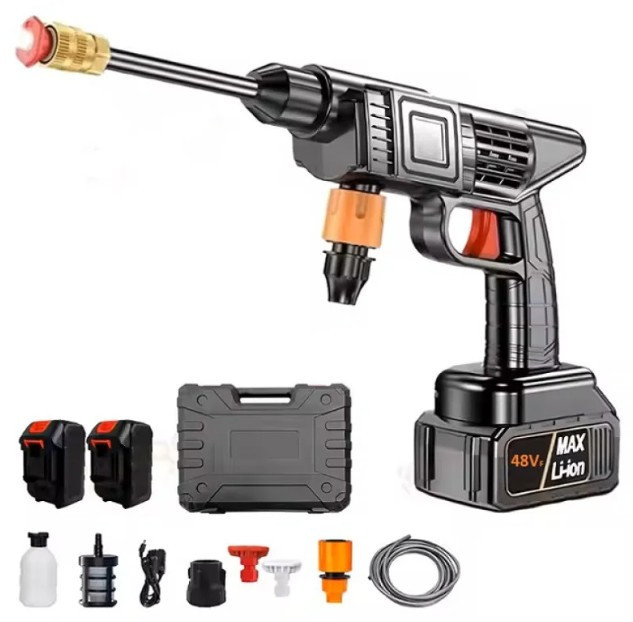Акумуляторна мийка високого тиску 48V з кейсом. Для авто, вікон, фасадів. Потужна, портативна, з насадками Одеса - фото 1