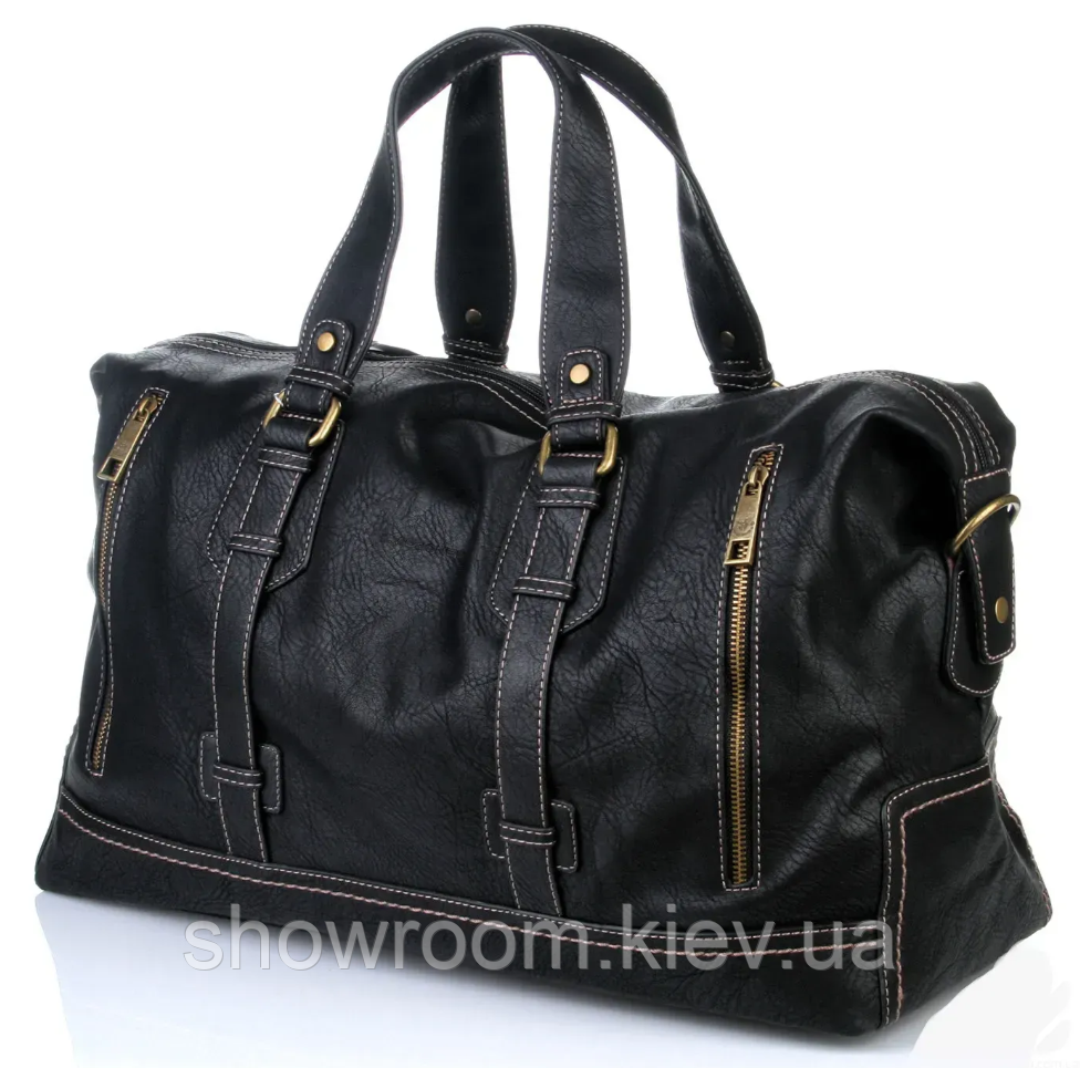 Чоловіча дорожна сумка саквояж David Jones (7920) чорна Київ - фото 1