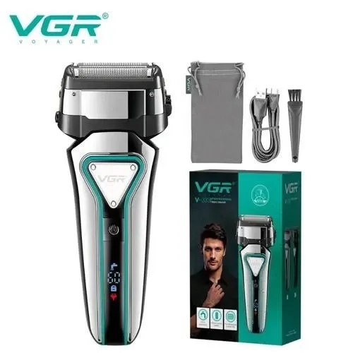 Шейвер VGR V-333 электробритва аккумуляторная IPX6, LED дисплей, триммер, влажное и сухое бритье Одесса - изображение 10