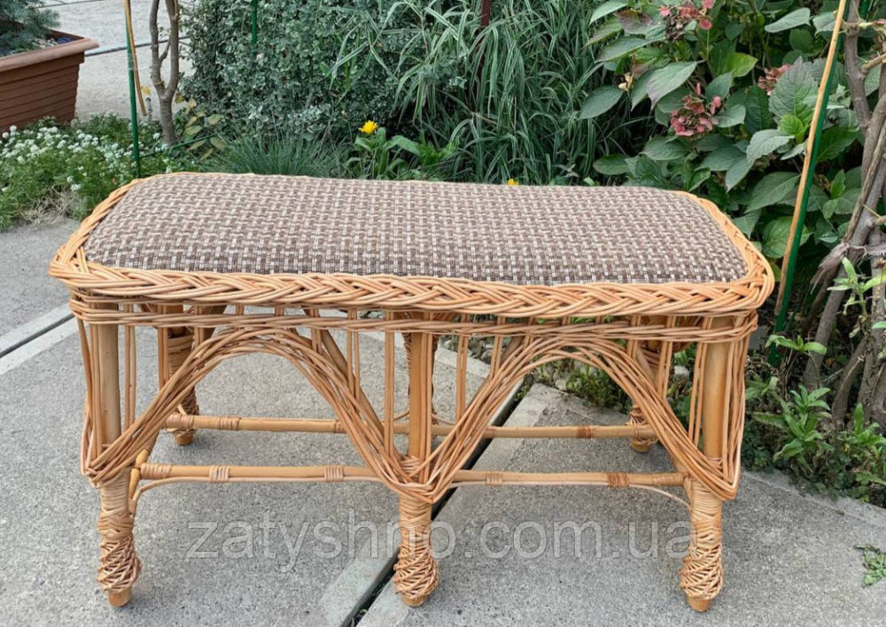 Лавка мягкая, плетеная из лозы Киев - изображение 7