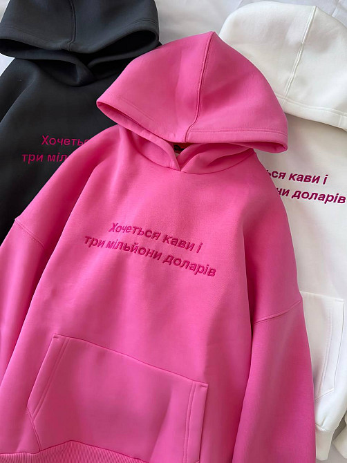 Жіноча стильна худі с вишивкою Турецька трьохнитка піньє Одеса - фото 1