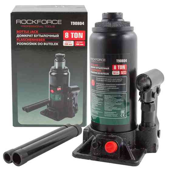 Домкрат пляшковий 8т (200-400мм) з клапаном ROCKFORCE RF-T90804 DS Одесса