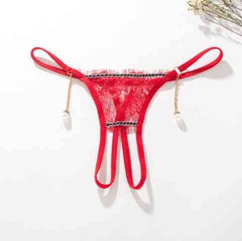 Труси еротичні, червоні з розрізом - розмір універсальний, резинка до 84см Київ