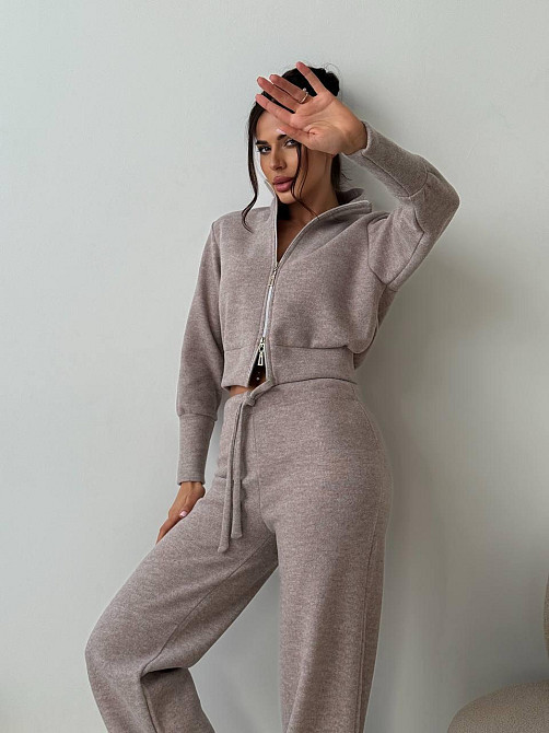 Жіночий базовий теплий костюм двійка: кофта і штани щільна ангора вʼязка Одеса - фото 4