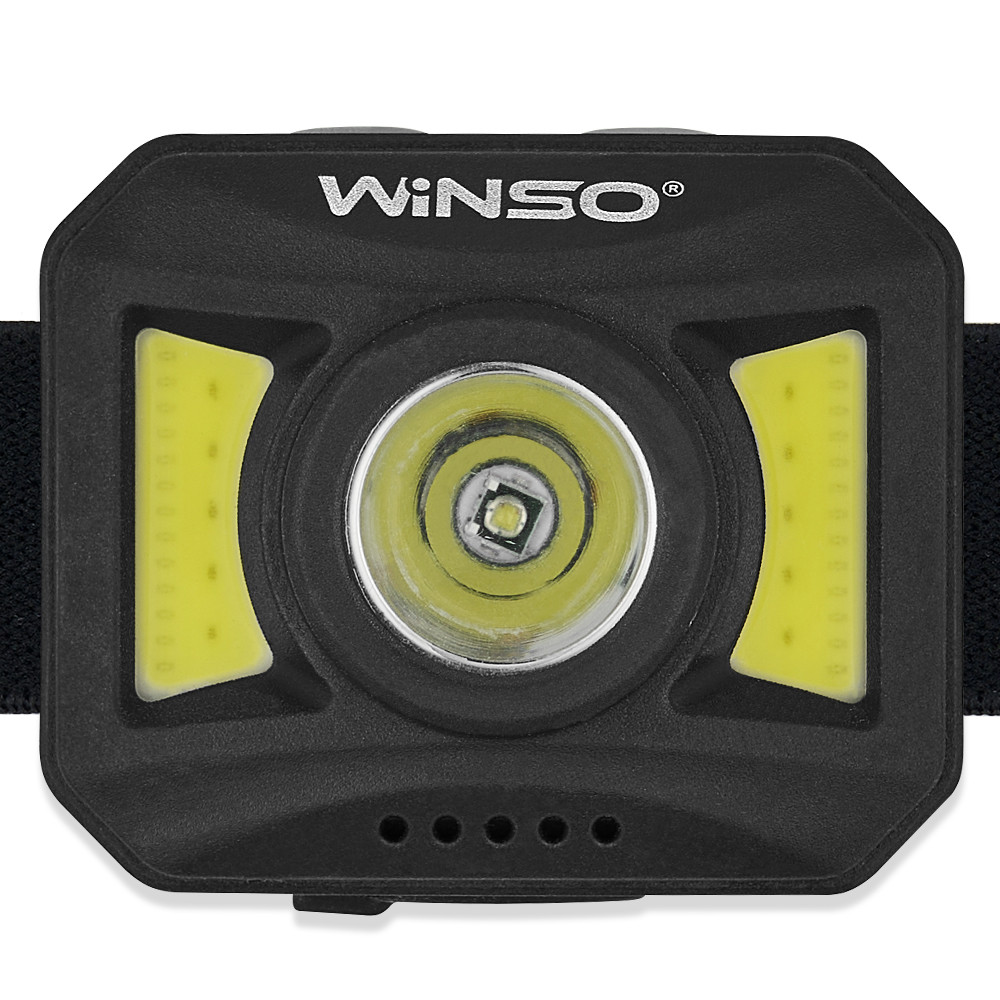 Фонарь налобный Winso 300Lm, 3W+COB, 850mAh, белый/красный Львов - изображение 2