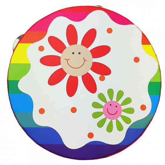 Дерев'яна іграшка Бубен MD 0367 15 см  Сонечка-квіточки Вінниця