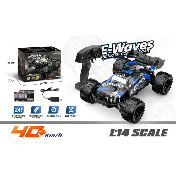 Монстр-трак RC машина GoolRC 1:14 🚗 безщіткова 4WD, 40 км/год, 2.4GHz, позашляховий монстр-трак на пульті Київ