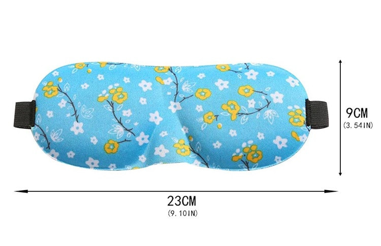 Маска на очі для сну з квітковим принтом one size блакитний Київ - фото 2