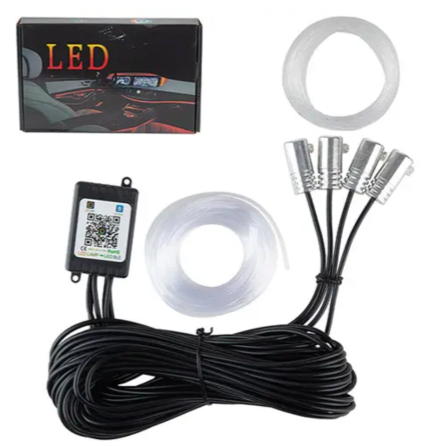 Підсвітка гнучка нитка холодний неон 6 м, 4точки, Multicolor RGB арт.AL02-RGB-APP-4 Вінниця