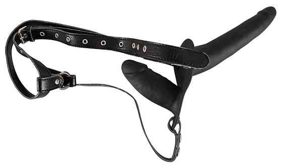 Страпон - Double Strap On Black Silicone Sex Aura Київ