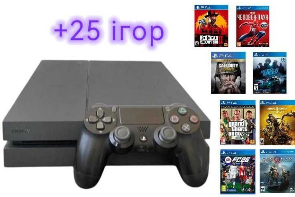 Playstation 4 Fat 1 ТБ +25 ігор 12.02,пс 4. Київ - фото 2