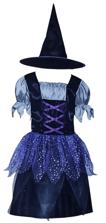 Дитяча сукня з капелюшком Відьма на Хелловін розмір M 7-10 років фіолетовий Київ