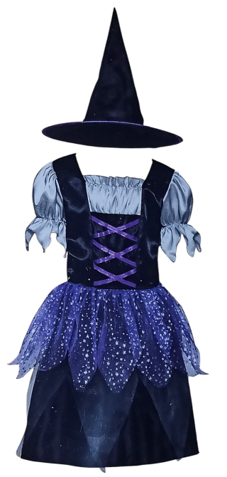 Дитяча сукня з капелюшком Відьма на Хелловін розмір M 7-10 років фіолетовий Київ - фото 3