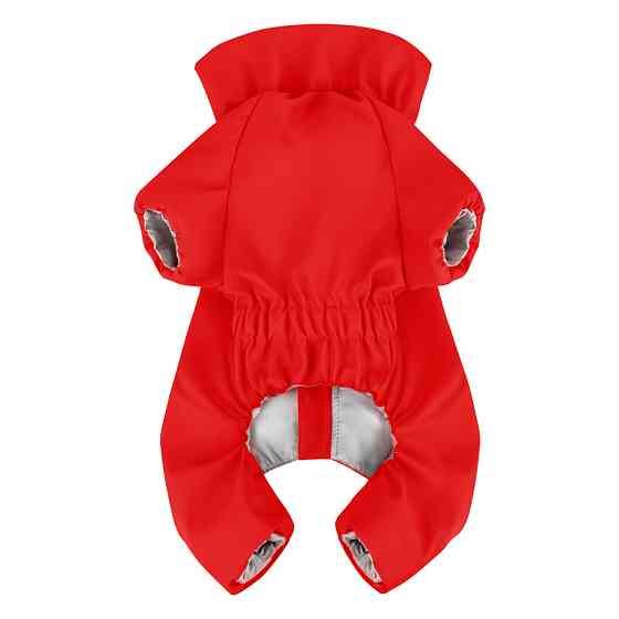 Дощовик для собак WAUDOG Clothes, водонепроникний, XS25, В 36-38 см, С 26-28 см, червоний Київ