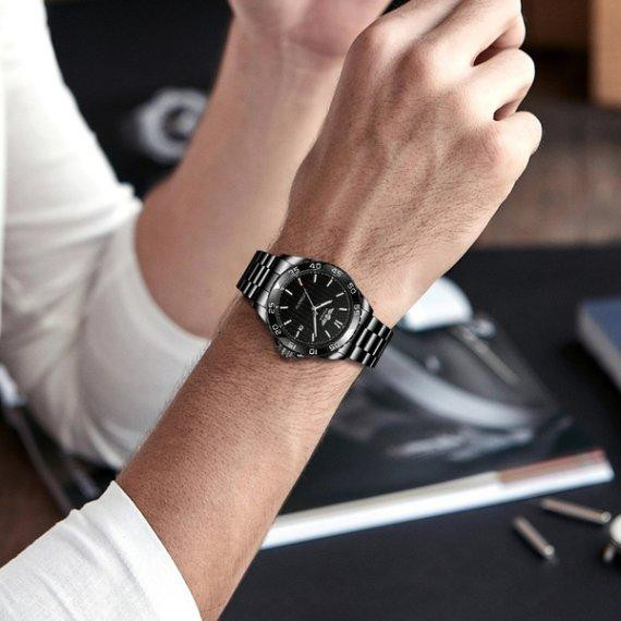 Мужские механические наручные часы Winner Factor (Черные) Винница - изображение 9