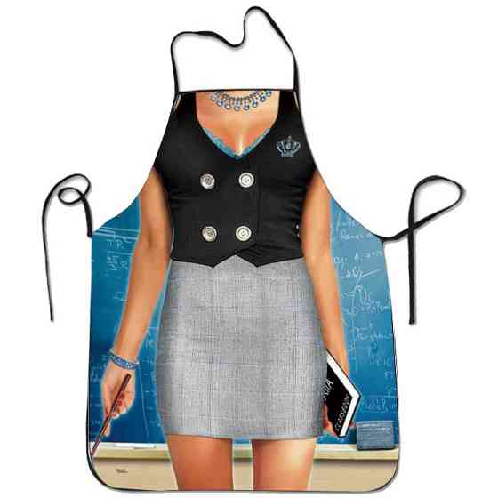 Фартух з приколом Вчителька для жінок 75 на 60 см різнобарвний Київ