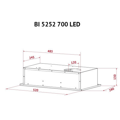 Вытяжка кухонная Perfelli BI 5252 I 700 LED Винница - изображение 5