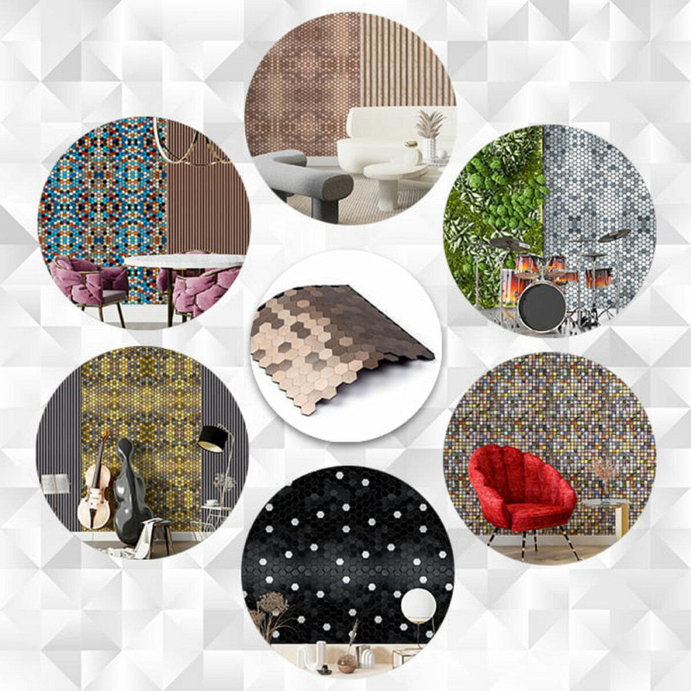 Самоклеюча алюмінієва плитка 300х300х3мм Мозаїка рожеве золото SW-00001930 Дніпро - фото 6