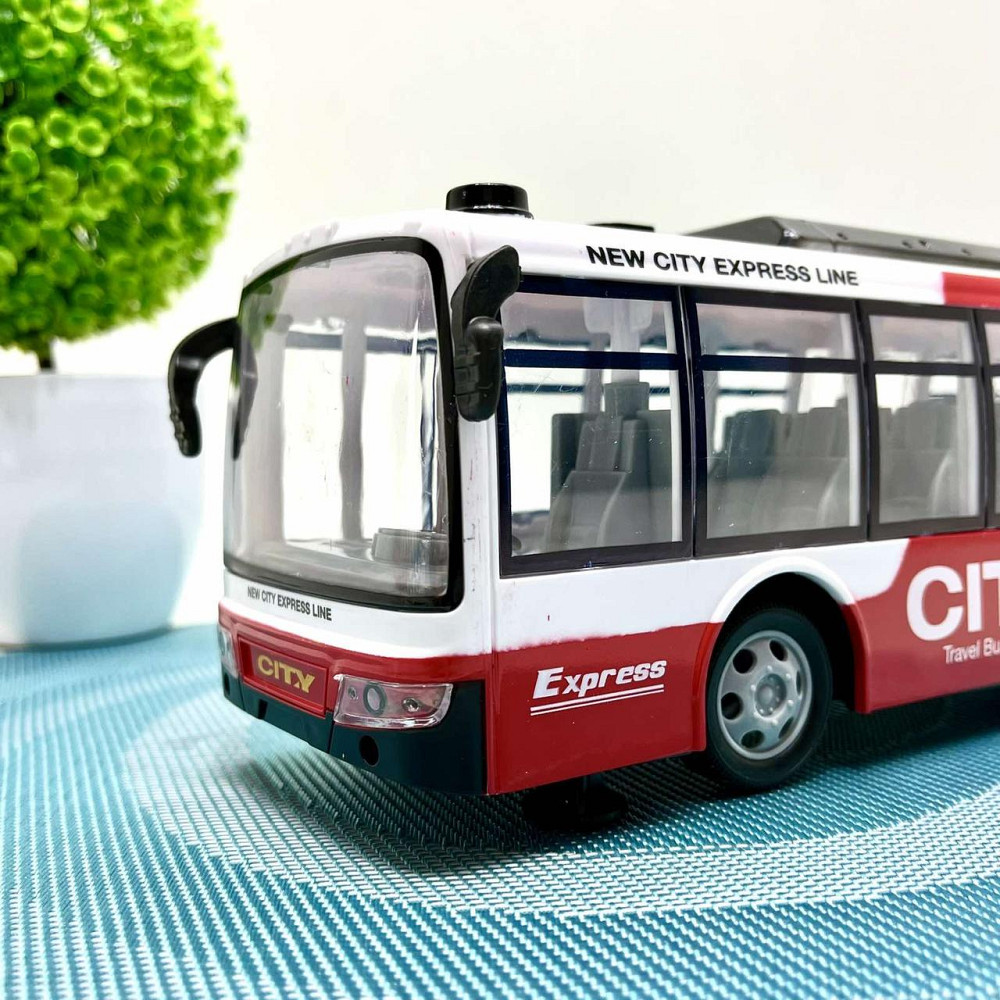 Автобус міський на радіокеруванні акумулятор 3.7V керування 2.4GHz підсвічування фар 38см Червоний (666-695 NA) Чернігів - фото 9