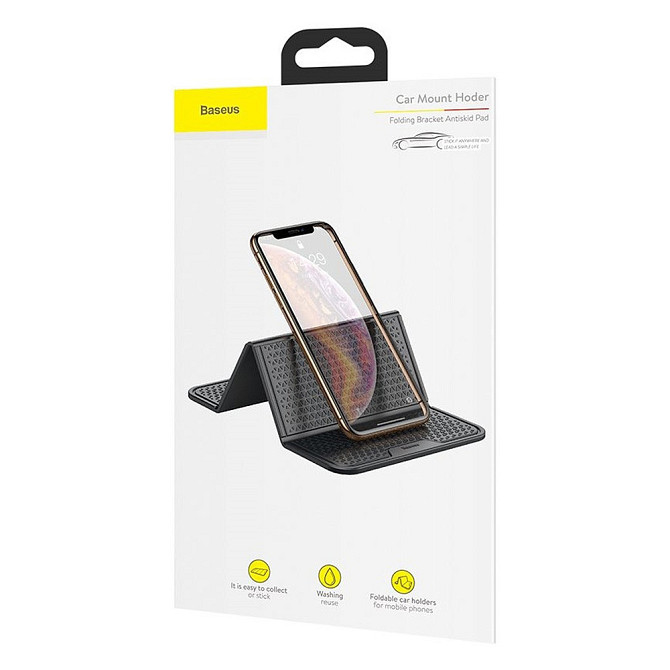 Антиковзний складаний килимок для телефона Baseus Folding Bracket Antiskid Pad SUWNT-01 (Чорний) Миколаїв - фото 9