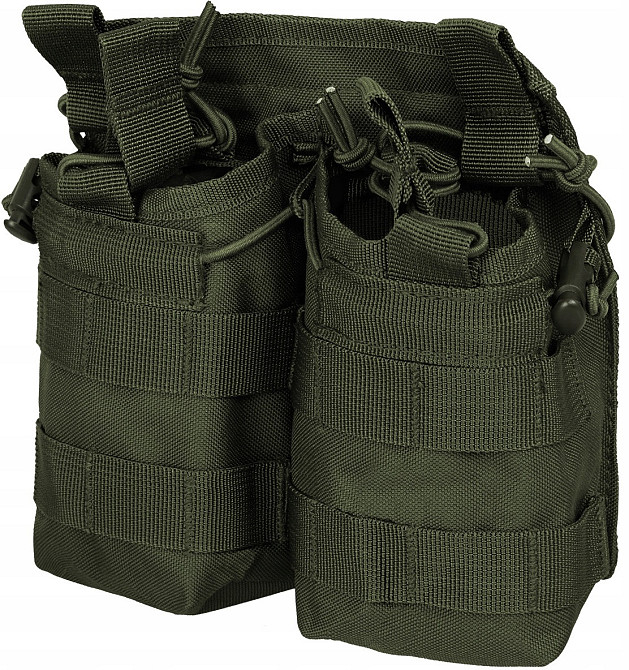 Тактичний подвійний Підсумок під магазини АК/М4/М16 із системою Molle Mil-Tec від Sturm (13497001) Olive Нововолинськ - фото 2