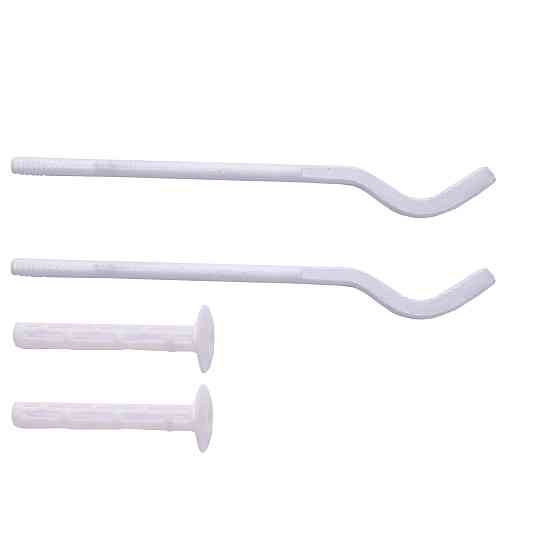 Комплект кронштейнів секційного радіатора штирьковий білий з дюбелем Ø8х230мм (2шт) Тернопіль