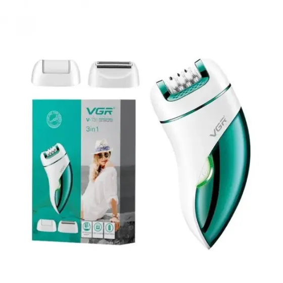 Эпилятор женский аккумуляторный 3 в 1 с USB триммер депилятор для тела и ног VGR V-731 Коломыя