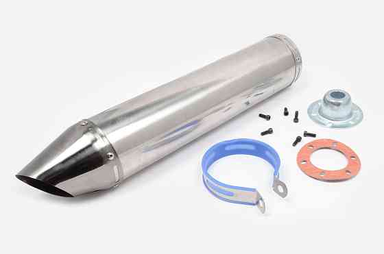 Глушник (тюнінг) 420 * 100mm, кріп. Ø78mm (нержавіюча сталь, хром, mod:3) Київ