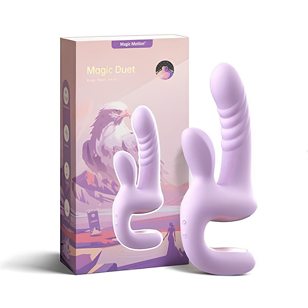 Смарт-пульсатор Magic Motion Magic Duet Purple, 10 режимів пульсацій, 10 режимів вибрації Sex Aura Київ - фото 1