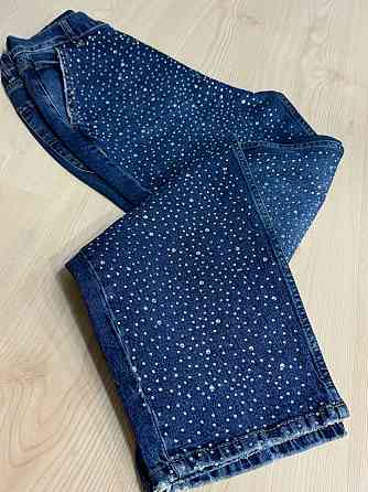 Джинсы женские Amore 1500 skater mom с россыпью камешков синие, синий, 27, 27, 78 см, 111 см Киев