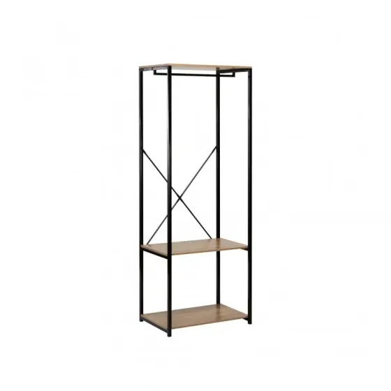 Металлическая вешалка для одежды / Стойка - рейка для одежды с полкой для обуви Коломия