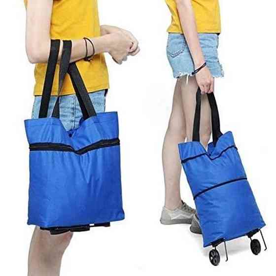 Сумка-візок на колесах 2в1,46х27х12 см,Синя SBR Київ