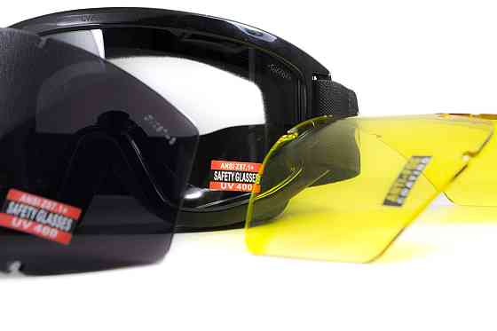Захисні окуляри Global Vision Wind-Shield 3 lens KIT Anti-Fog, три змінних лінзи Запоріжжя