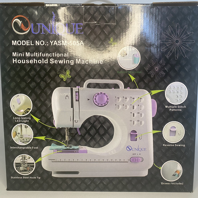 Багатофункціональна портативна швейна машинка з оверлоком Digital Sewing Machine FHSM-505 Київ - фото 9