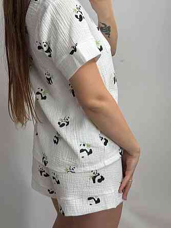 Жіноча піжама з шортами муслінова Панда L Харків