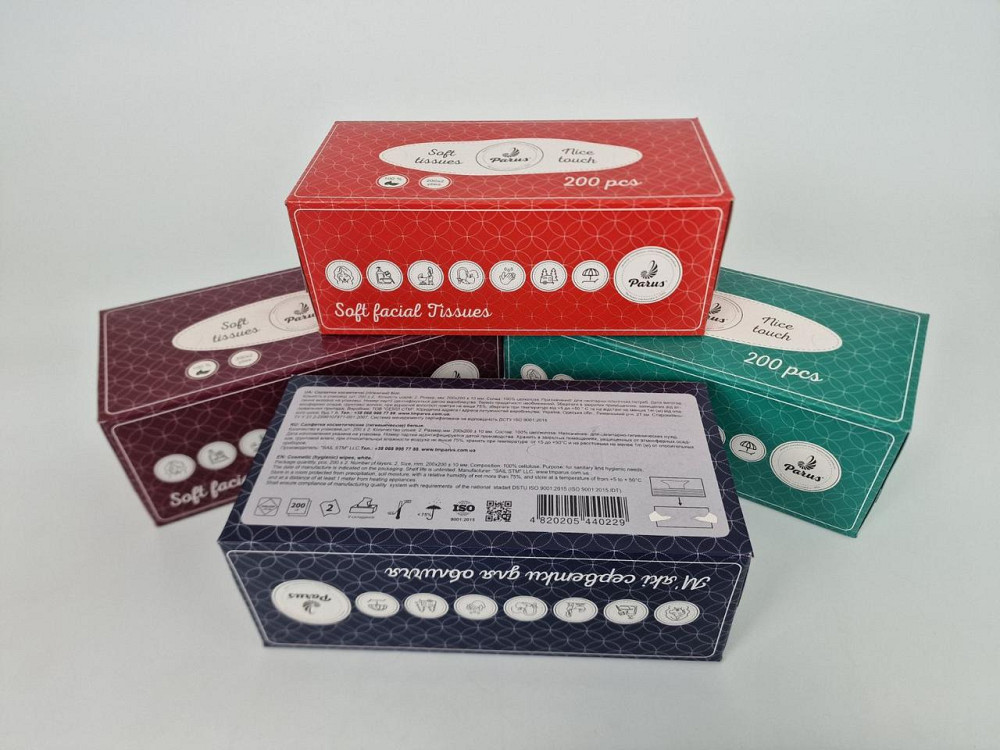 Серветка косметична 200 шт 20*20 коробка Одеса (1 пачка) Харків - фото 2