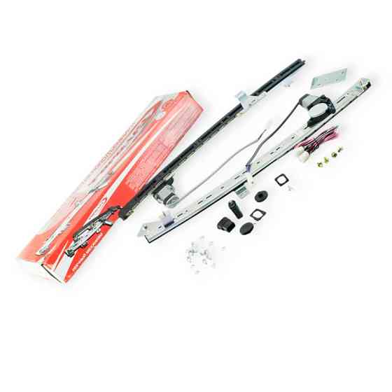 Стеклоподьемник ГАЗ 3302 электро левый, правый (реечного типа с мотором) (к-кт 2 шт,кнопки+проводка) Мукачево