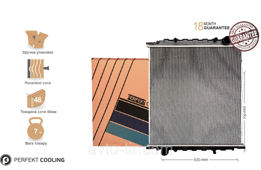 Радіатор без рами MAN M2000 / M90 81061016371 81061016380 85061016014 Луцьк - фото 1