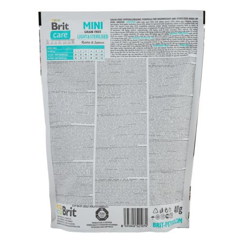 Корм сухой Brit Care Grain Free Mini Light Sterilised для взрослых собак мелких пород с лишним весом или стерилизованных Киев - изображение 3