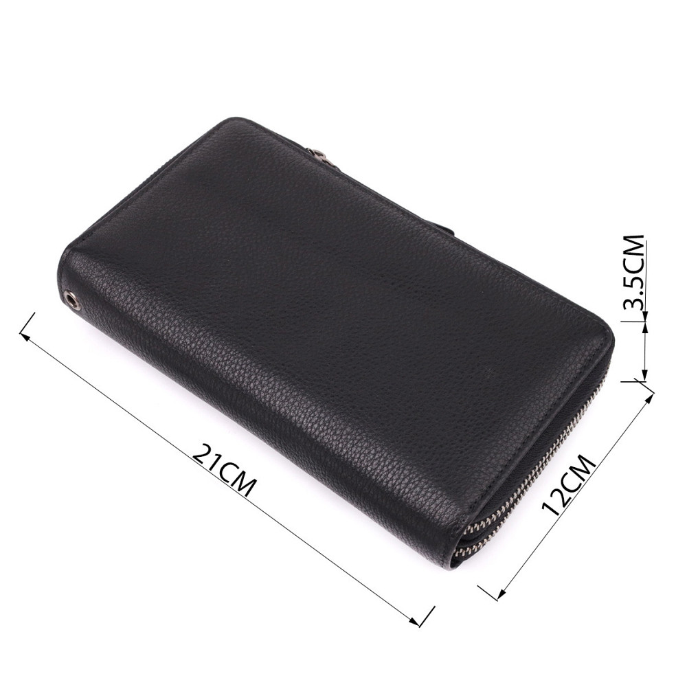 Интересный мужской клатч из натуральной кожи Черный (Vintage) Киев - изображение 7