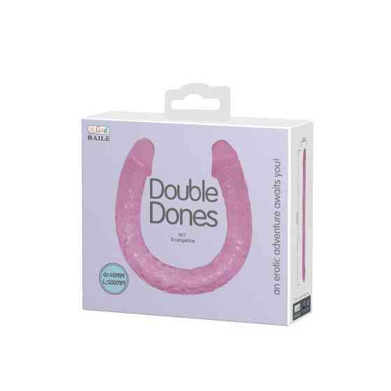 Фалоімітатор двосторонній рожевий Double Dones Sex Aura Київ