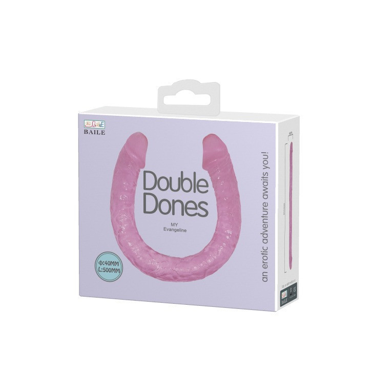 Фалоімітатор двосторонній рожевий Double Dones Sex Aura Київ - фото 5
