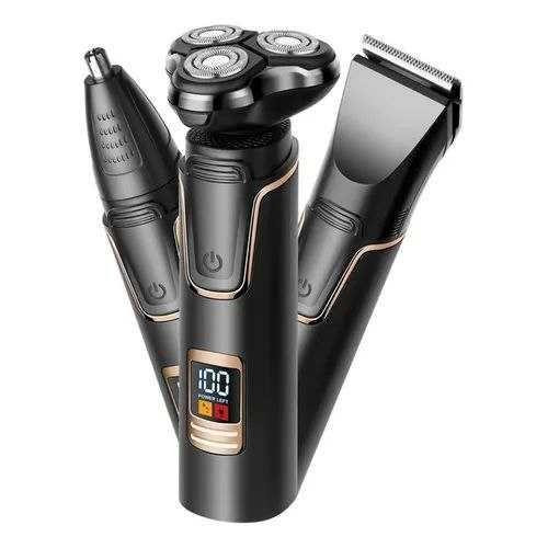 Электробритва RAF R11203 аккумуляторная с тремя головками, сухое бритье, триммер, черная, USB зарядка Одесса - изображение 1