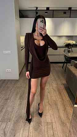 Жіноча романтична святкова мініплаття олія кора Шоколад, 42/44 Одеса