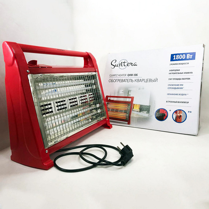 Електричний обігрівач для офісу Suntera QHW-106 1800Вт, TZ-817 Інфрачервоні лампи-обігрівачі Київ - фото 3