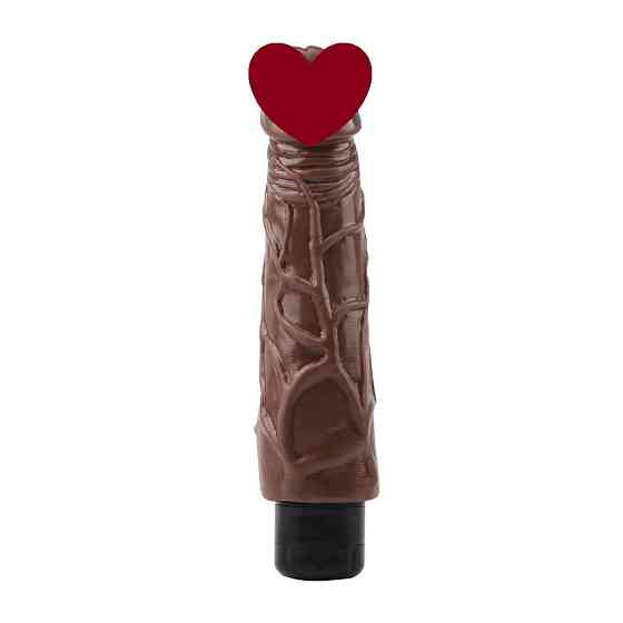 Реалистичный вибратор большого размера Chisa Real Touch XXX Vibration Hard On, коричневый Sex Aura Киев