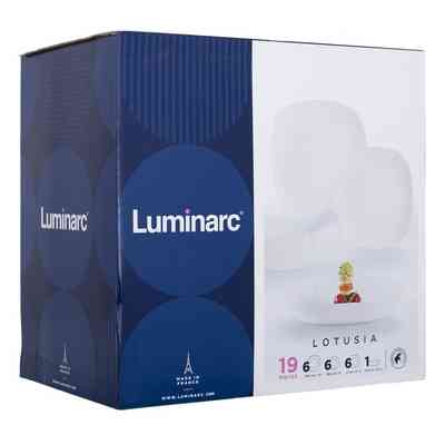 Столовый сервиз Luminarc Lotusia Білий 19 предметів (V1097) Винница