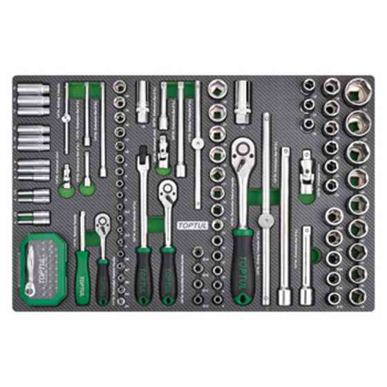 Набір інструменту в ложементі 1/4", 3/8", 1/2" 126ед. TOPTUL GEDC611 Одеса